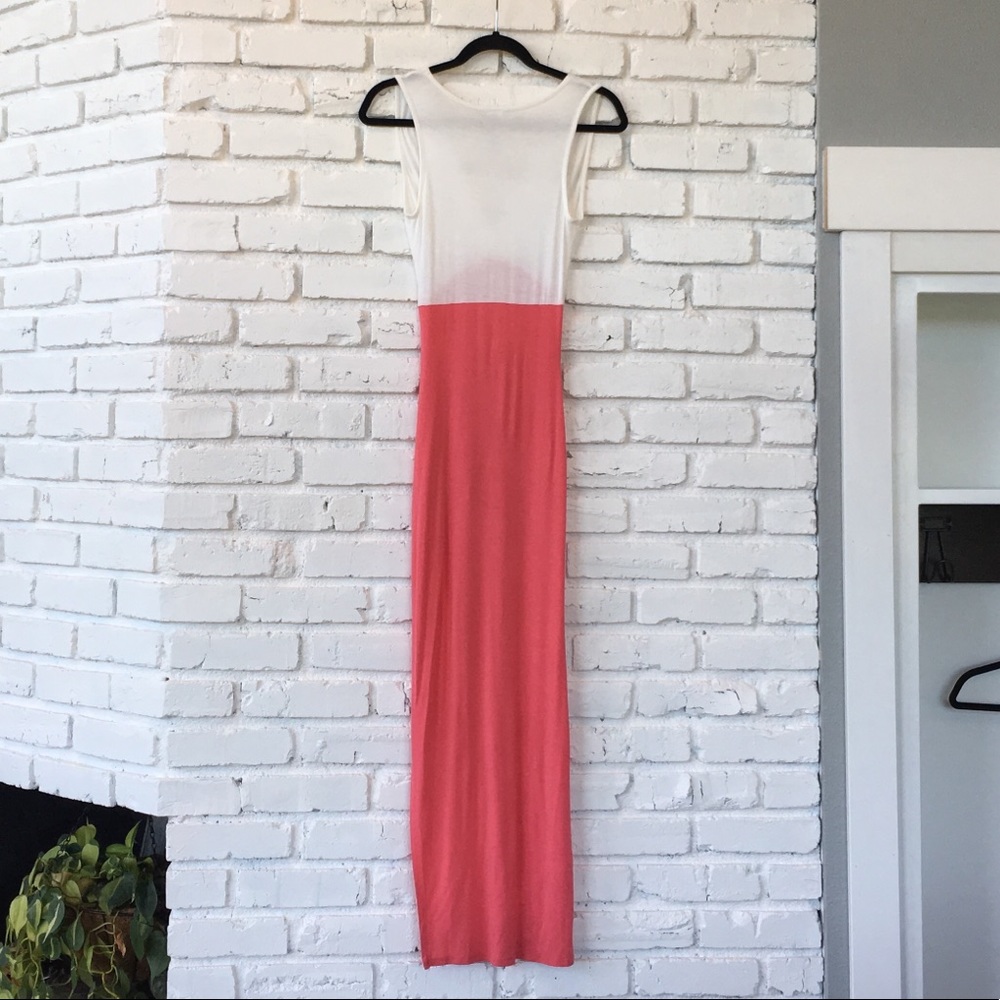 💥Sale! JNK Coral + White Splice Maxi Dress - Picture 8 of 8